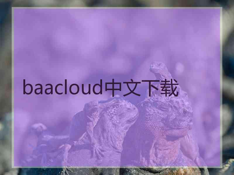 baacloud中文下载