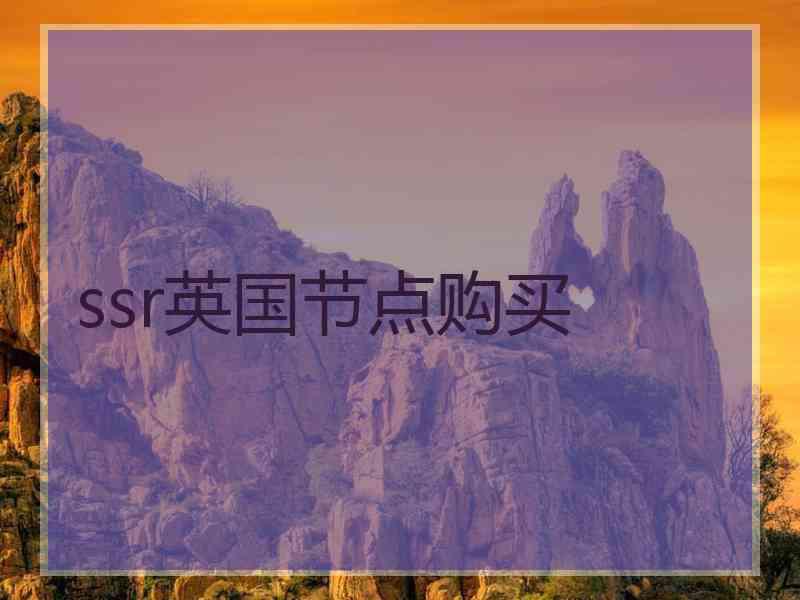 ssr英国节点购买