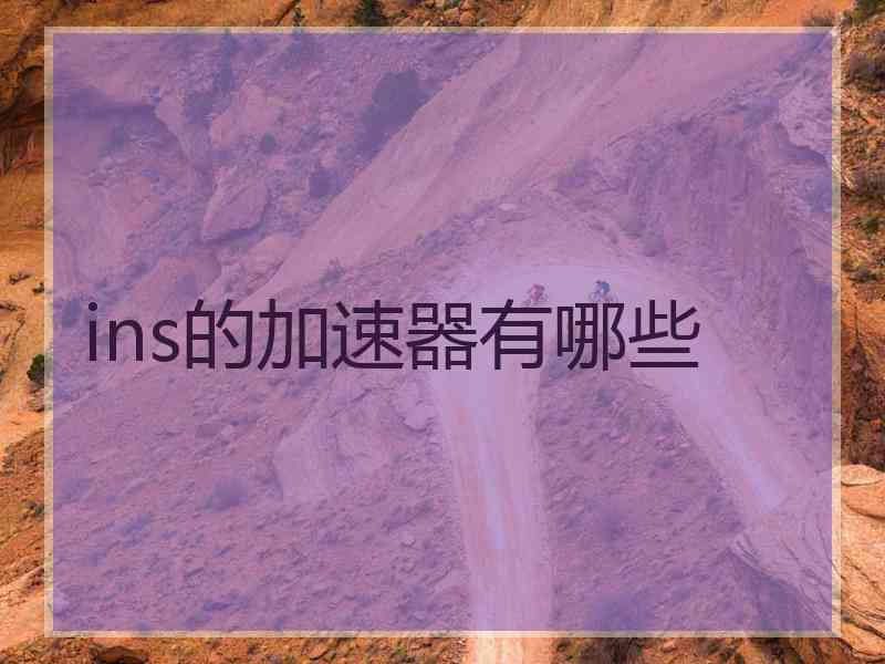 ins的加速器有哪些