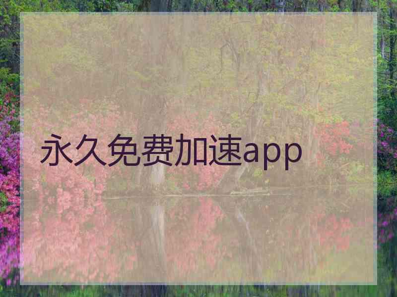 永久免费加速app