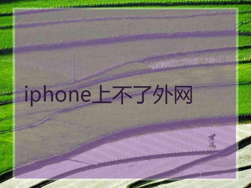 iphone上不了外网