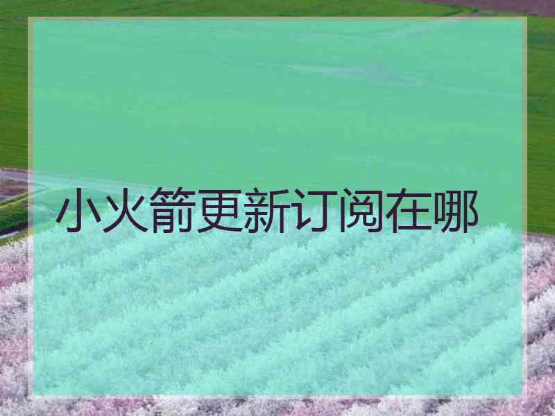 小火箭更新订阅在哪