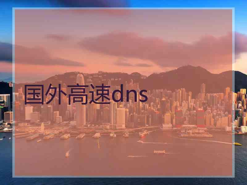 国外高速dns