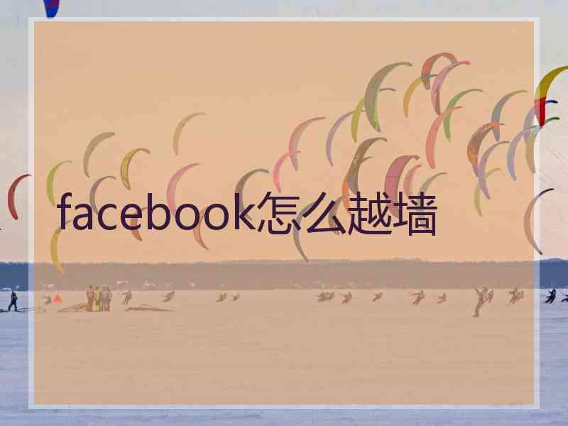 facebook怎么越墙