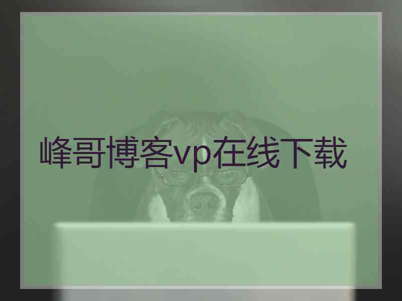 峰哥博客vp在线下载