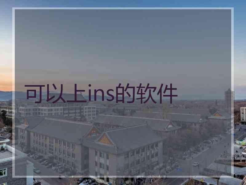 可以上ins的软件