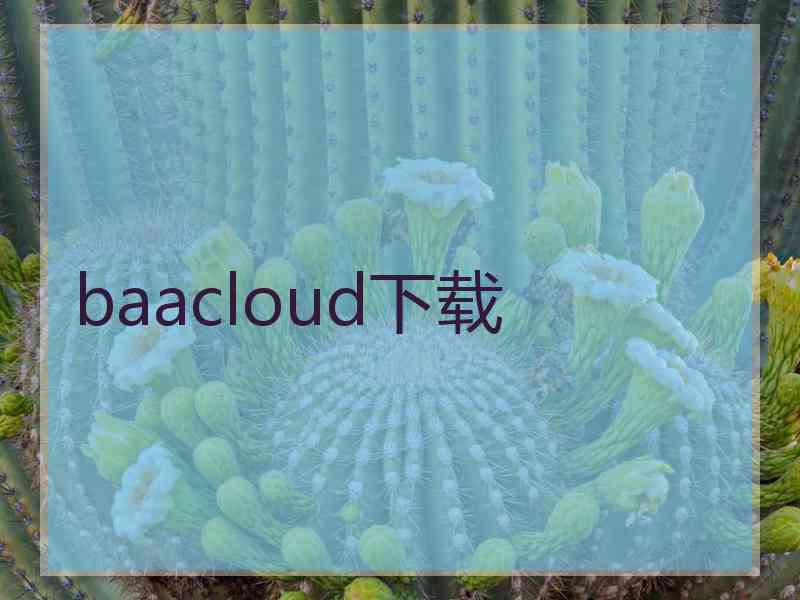 baacloud下载