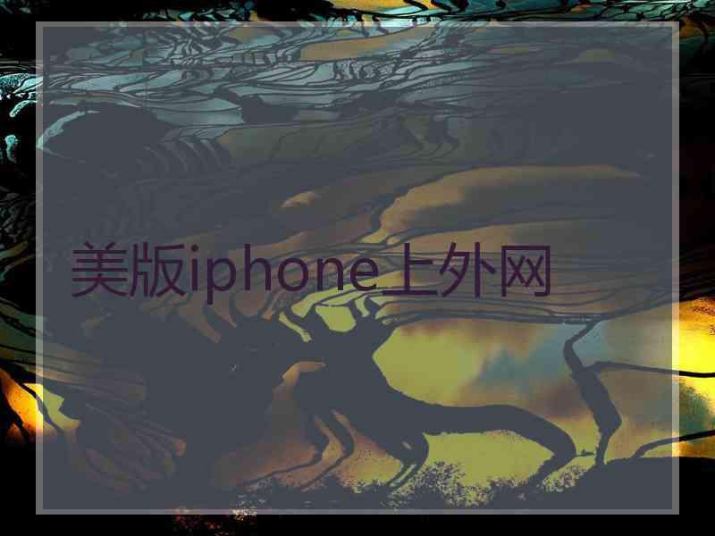 美版iphone上外网