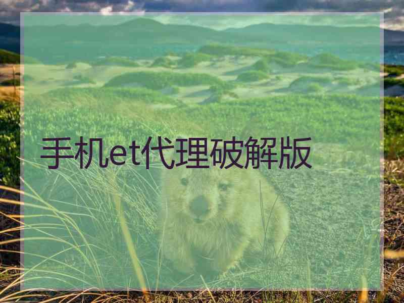 手机et代理破解版