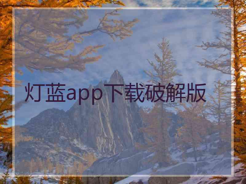 灯蓝app下载破解版