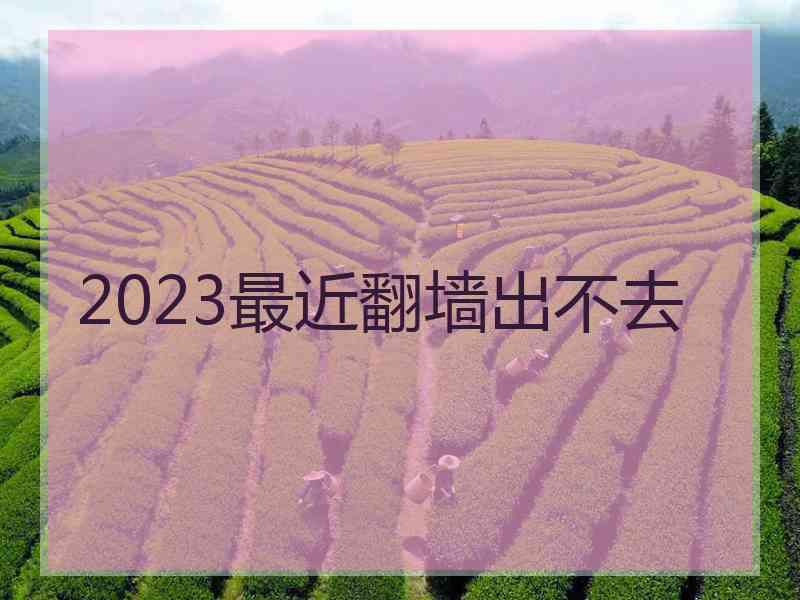 2023最近翻墙出不去