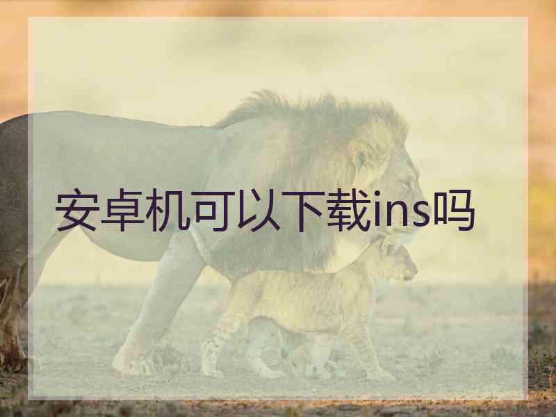 安卓机可以下载ins吗