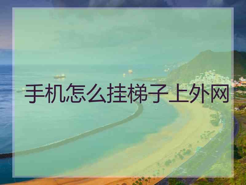 手机怎么挂梯子上外网