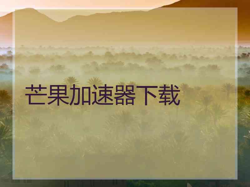 芒果加速器下载