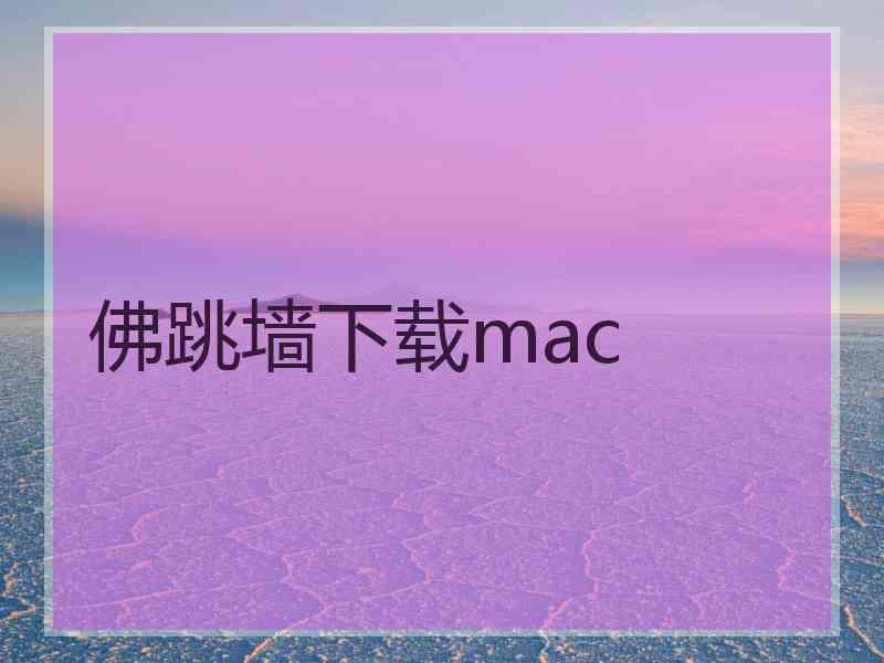 佛跳墙下载mac