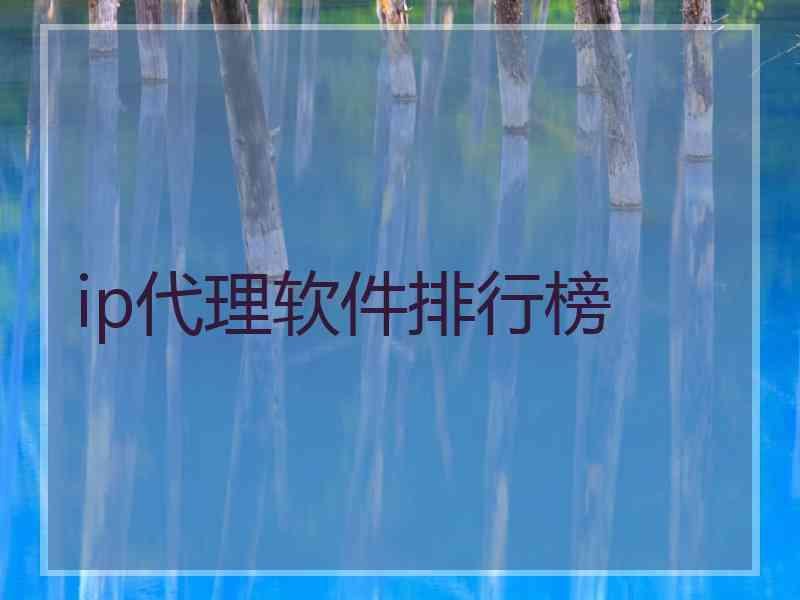 ip代理软件排行榜