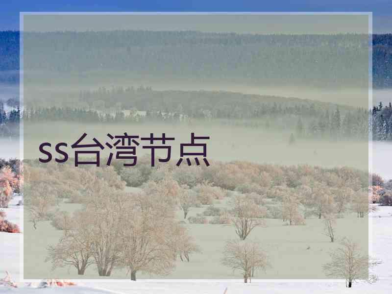 ss台湾节点