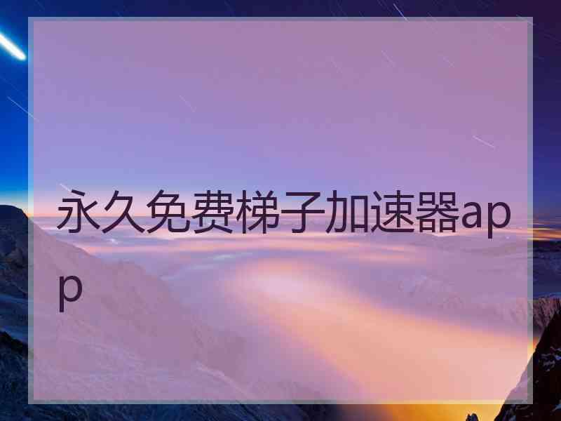 永久免费梯子加速器app