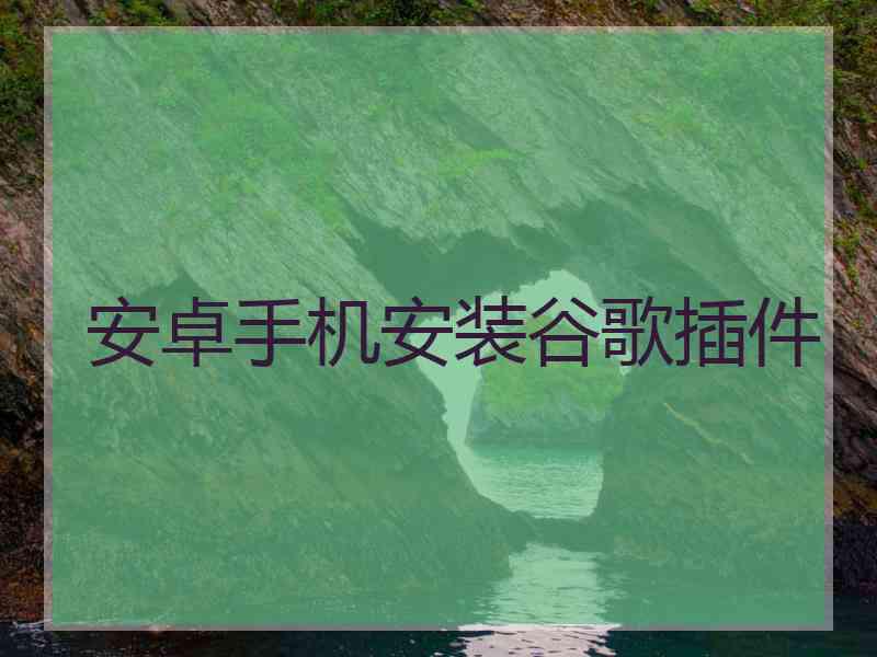 安卓手机安装谷歌插件
