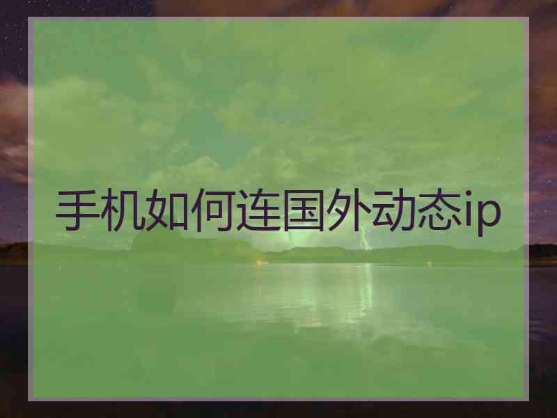 手机如何连国外动态ip