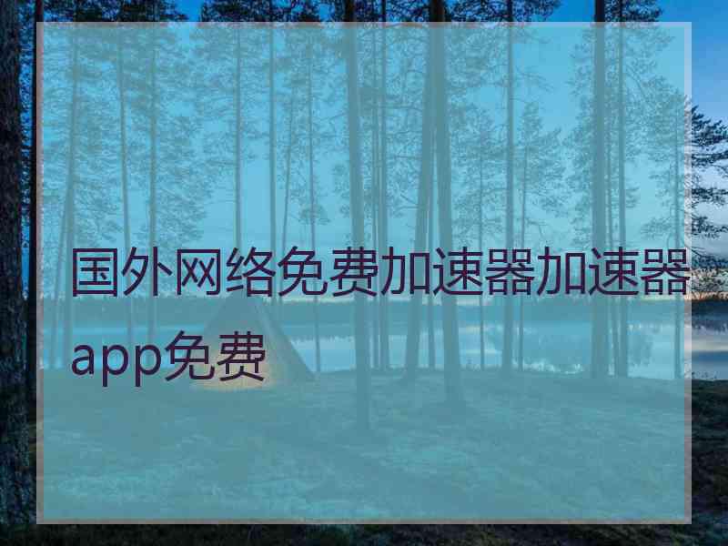 国外网络免费加速器加速器app免费