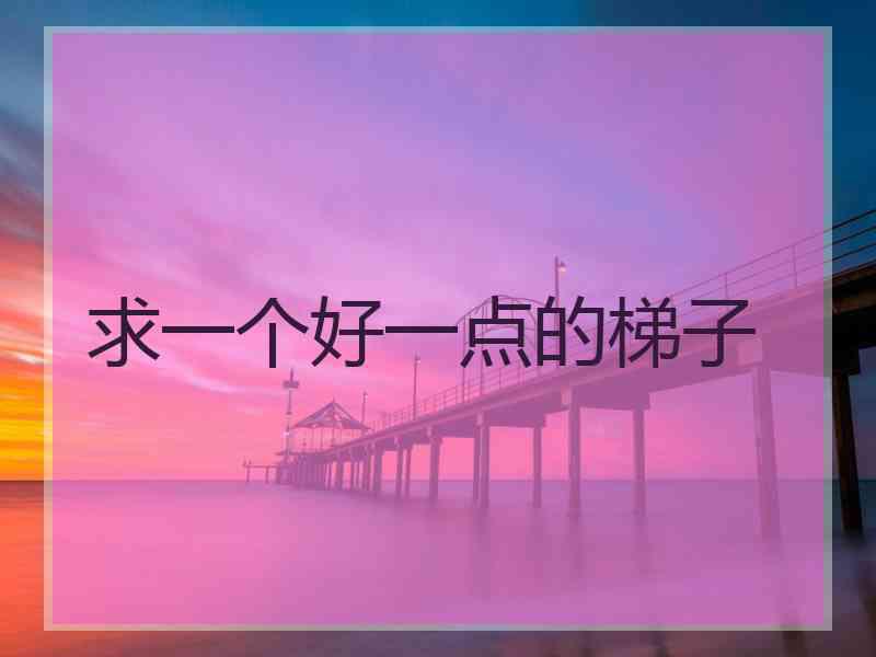 求一个好一点的梯子