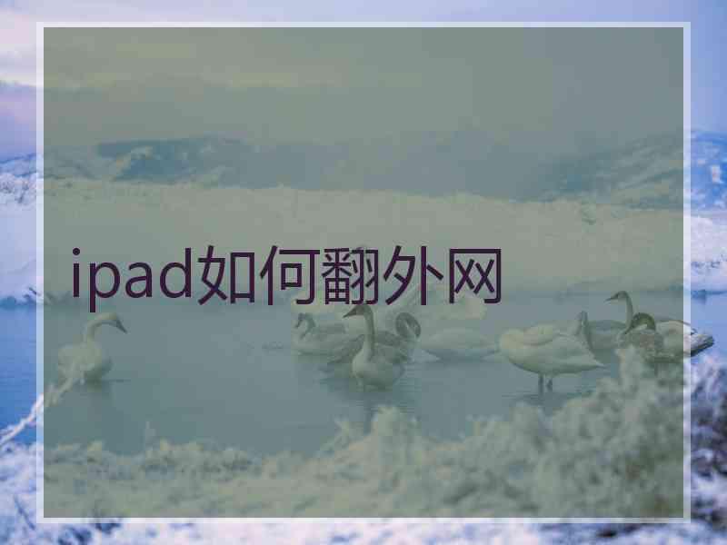 ipad如何翻外网