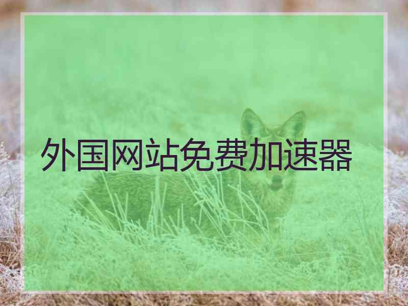 外国网站免费加速器