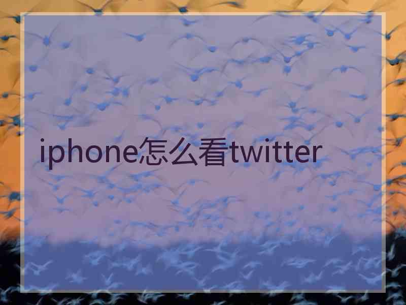 iphone怎么看twitter