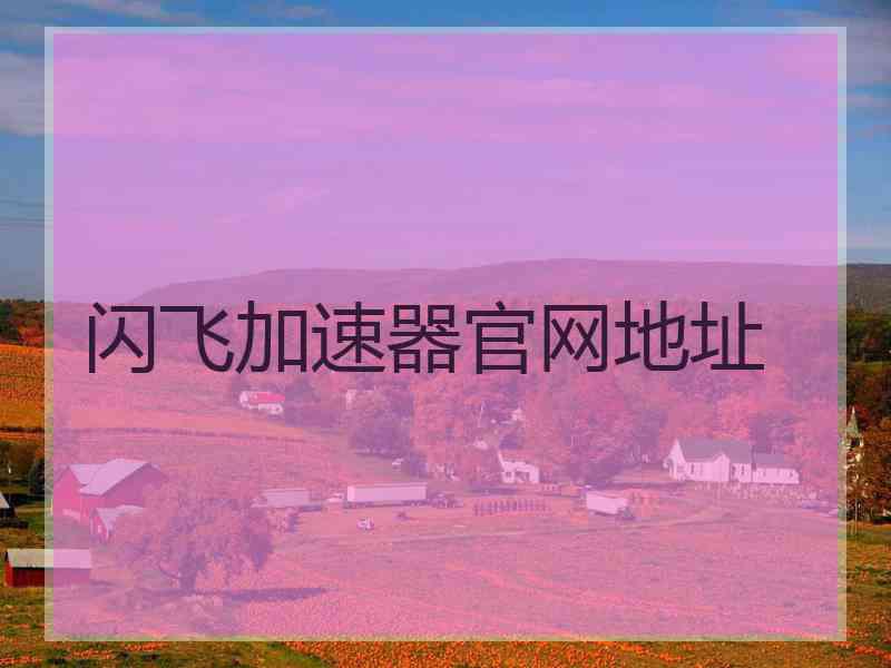 闪飞加速器官网地址