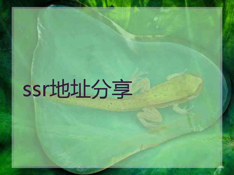 ssr地址分享