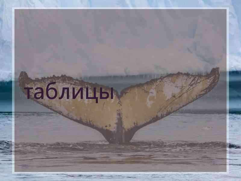 таблицы