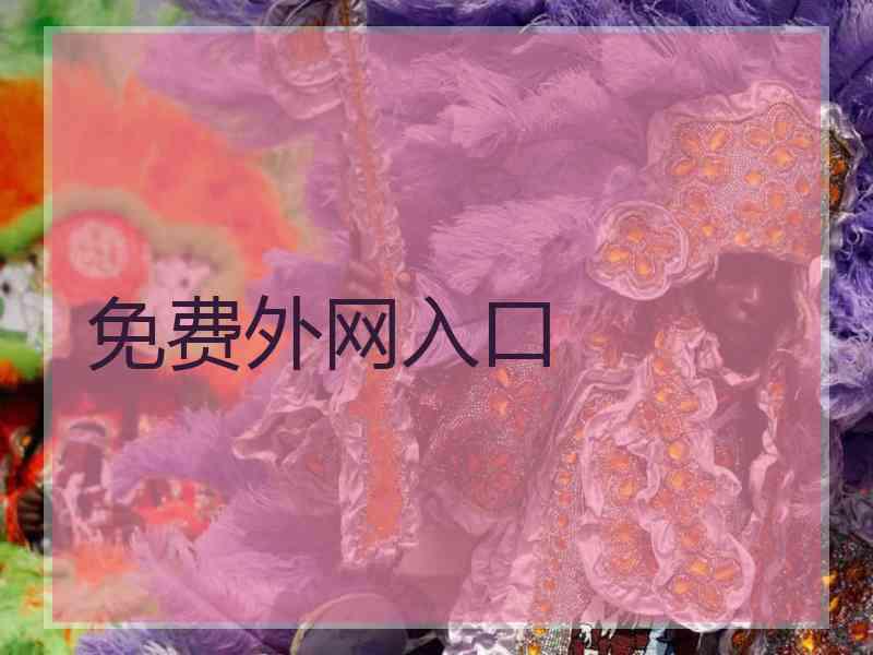 免费外网入口