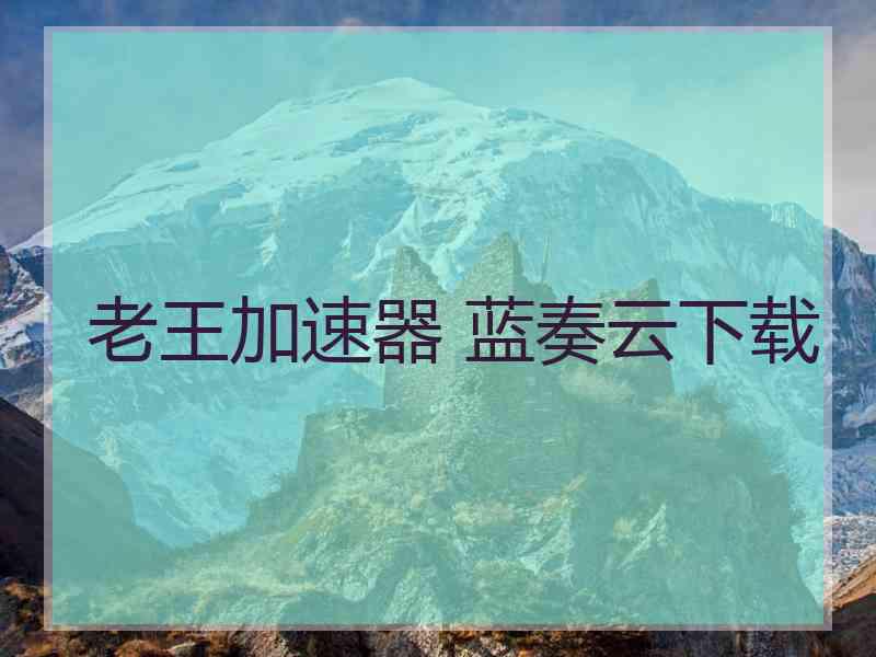 老王加速器 蓝奏云下载