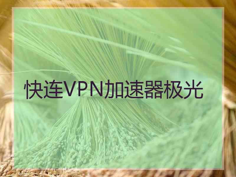 快连VPN加速器极光