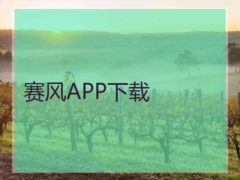 赛风APP下载