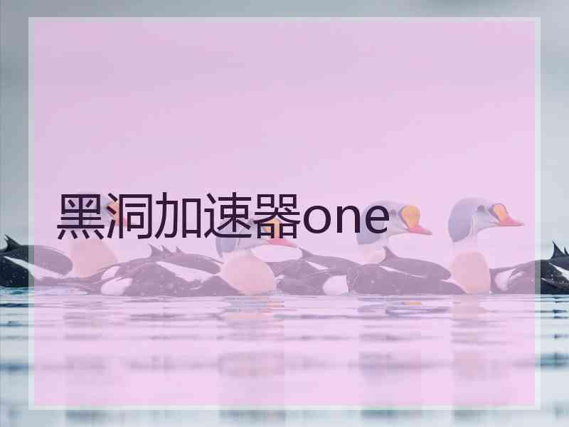 黑洞加速器one