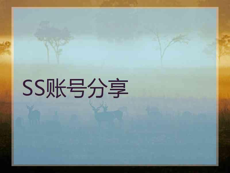 SS账号分享