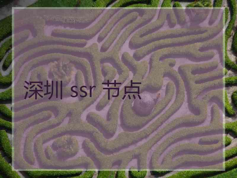 深圳 ssr 节点