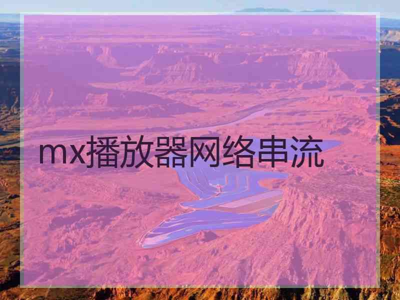 mx播放器网络串流