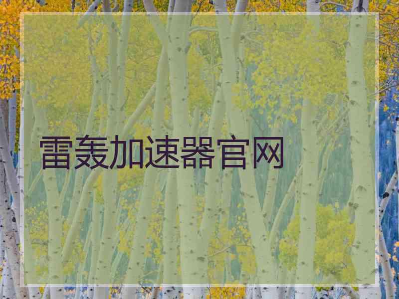 雷轰加速器官网