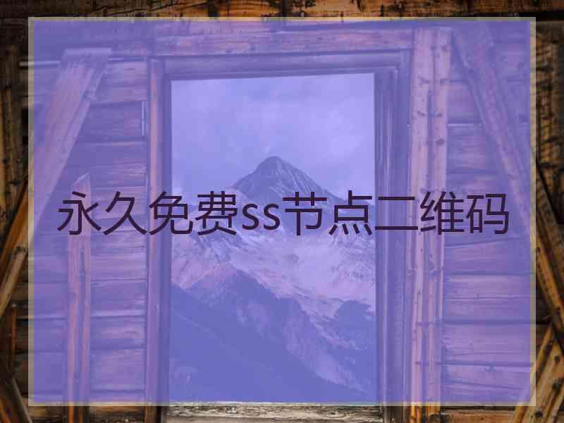永久免费ss节点二维码