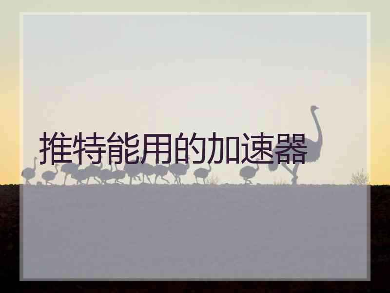推特能用的加速器