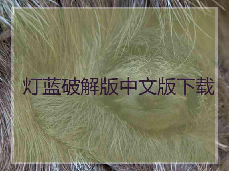 灯蓝破解版中文版下载