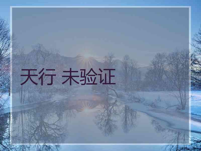 天行 未验证