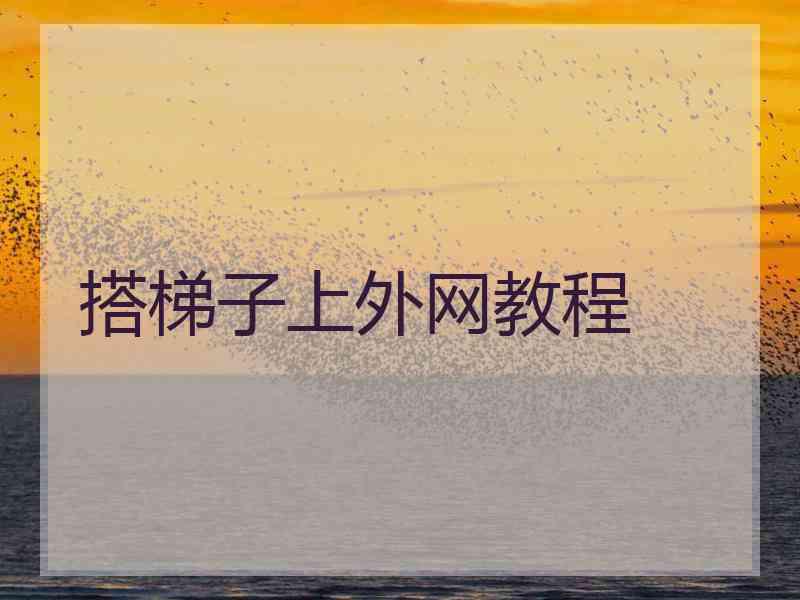 搭梯子上外网教程