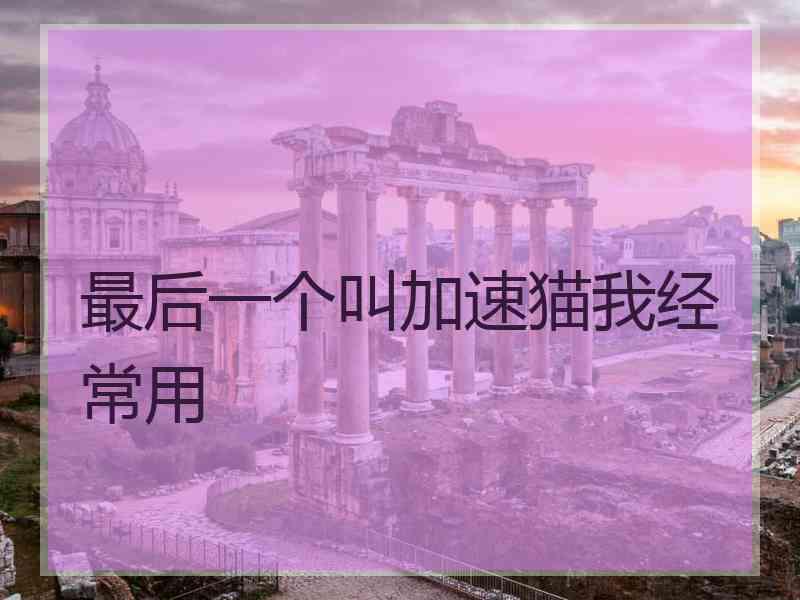 最后一个叫加速猫我经常用