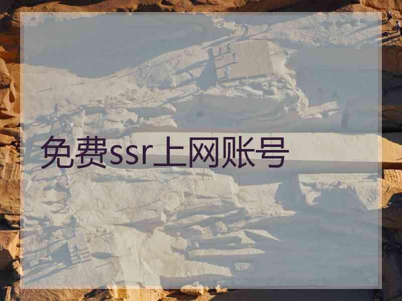 免费ssr上网账号