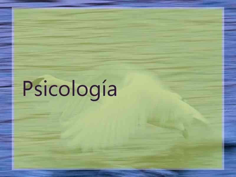 Psicología