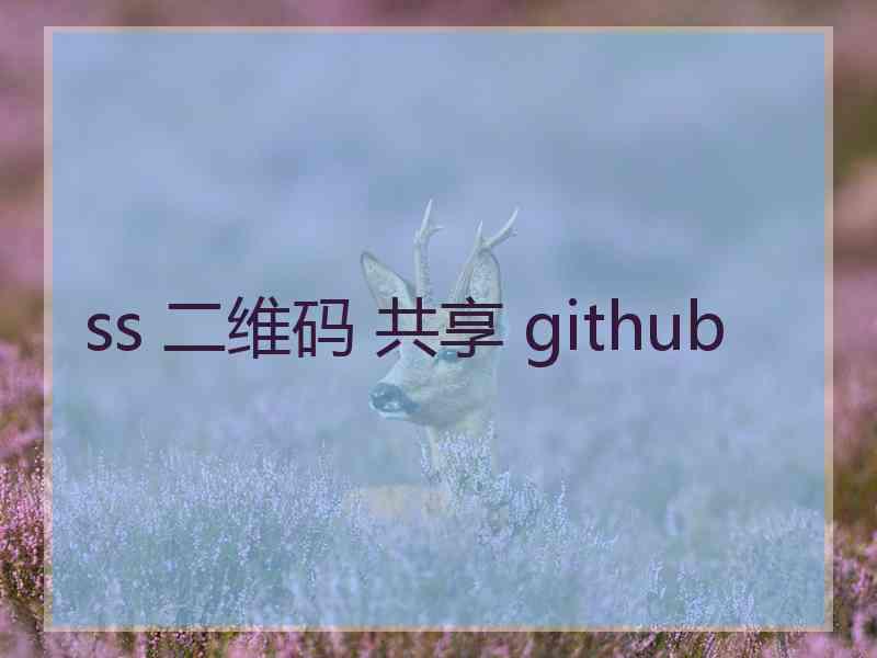 ss 二维码 共享 github
